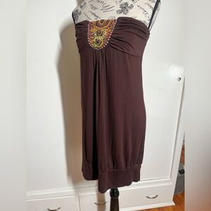 Strapless beaded dress